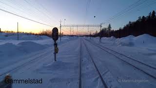 Hyttåkning mellan Luleå amp Boden  Cab ride Malmbanan Luleå  Boden [upl. by Nyrok234]