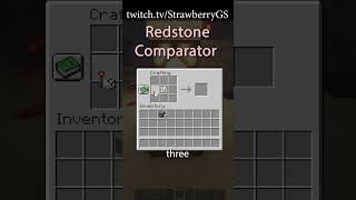 Redstone Comparator  Short Shorts by StrawberryGS  Minecraft Crafting Recipe [upl. by Drofkcor]