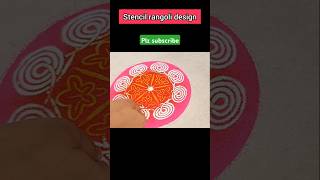 Stencil beautiful rangoli design ✨👌rangoli designs stencilart viralshorts viral rangoli [upl. by Dnalevelc]