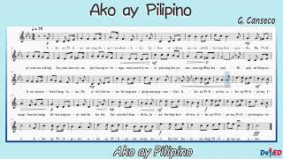 AKO AY PILIPINO  K12 Song  Awitin na may Dynamics  Sheet music  Notation [upl. by Aurora390]