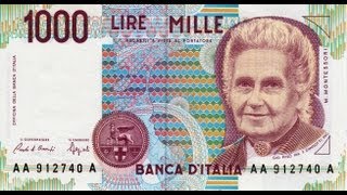 Collezione delle Banconote in Lire della Banca dItalia  Italian Bank of Italy Lire Collection [upl. by Shult]