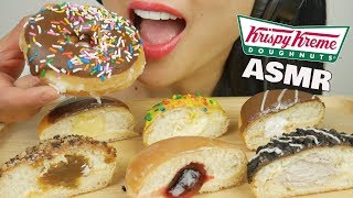 ASMR KRISPY KREAM DONUTS SOFT EATING SOUNDS  SASASMR [upl. by Amabil]