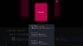 Card Flip Effect using HTML and CSS shorts css3 html5 codingbasics learntocode2024 [upl. by Nosreffej]