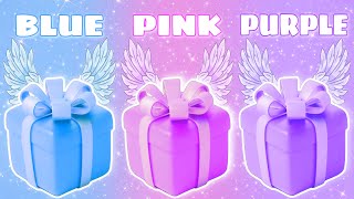 BLUE 💙 VS PINK 💗 VS PURPLE 💜 CHOOSE YOUR GIFT 🎁 CHOOSE ONE GIFT 💝 [upl. by Nelon]