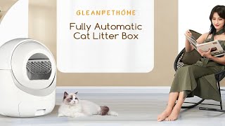 Cleanpethome Self Cleaning Cat Litter Box Automatic Cat Litter Box with APP Control Odor Removal [upl. by Anivek]