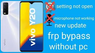 Vivo Y20 frp bypass 2024  Vivo Y20 Google Account bypass without PC [upl. by Acey]