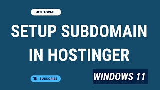 how to setup subdomain in hostinger [upl. by Harim614]