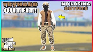 Easy Tan Joggers Invisible Torso Glitch Tryhard Modded Outfit No Transfer GTA Online [upl. by Nirehtak]