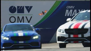 Hell of a race  high speed drone vs race cars  OMV MAXXMOTION PERFORMANCE FUELS [upl. by Margaret674]