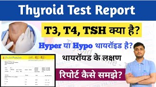 Thyroid Test Report कैसे समझे  T3 T4 TSH क्या है  Normal Range  Thyroid Function Test in Hindi [upl. by Tymothy]