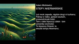 Adam Mickiewicz  STEPY AKERMAŃSKIE [upl. by Ecarret]