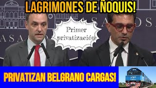 1° PRIVATIZACIÓN de Milei Belgrano cargas AFUERAAA [upl. by Eckmann]