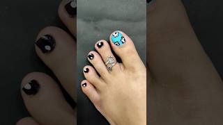 Easy toe nailart at home nailart nailartwithouttool youtubeshorts shorts [upl. by Lenrad534]