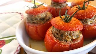 Recette  Tomates farcies au four [upl. by Ecydnarb]