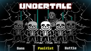 Undertale  Sans Pacifist Battle  Coreys Take  Battle Animation [upl. by Nnyloj]