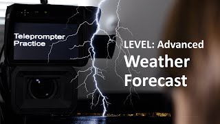 Teleprompter Practice  Advanced  Weather forecast [upl. by Seamus]