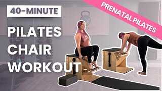 Pilates Chair Workout  Pregnancy Friendly [upl. by Shifra]