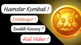 Hamster Kombat Airdrop  Listelenme Haberi  Acil Video  Sıfır Sermaye İle Dolar Kazanmak 34 [upl. by Aistek145]