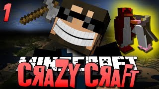 Minecraft CRAZY CRAFT 1  WTF IS THIS Minecraft Mod Survival [upl. by Flossi]