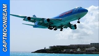 St Maarten Landings Dangerous Airports [upl. by Skcirdnek248]