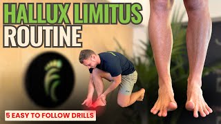 5 Minute Hallux Limitus Routine  5 Essential Exercises [upl. by Haniraz]