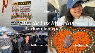 vlogtober ep5 48 hours in LA halloween day clothing haul midcity mercado [upl. by Addam]