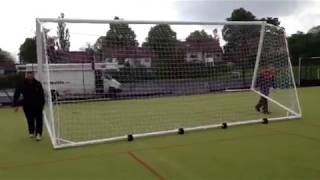 Roller Goals with wheels  Moving full size goalposts [upl. by Aipmylo482]