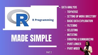 DATA ANALYSIS IN R PROGRAMMING LANGUAGE  RStudio [upl. by Eidnac266]