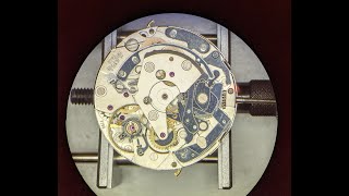 Testing the Chronographer Pusher Mechanism on an ETA 7750 watchmaker watchmaking 7750 eta7750 [upl. by Chessa101]