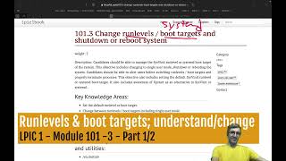 LPIC1  009  1013  Runlevels and targets 12 Concepts and updating [upl. by Furey]