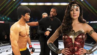 UFC 4  Bruce Lee vs Wonder Woman EA Sports UFC 4 [upl. by Eimmot625]