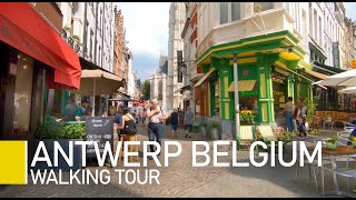 Magnificent Antwerp Belgium  old town walking tour with captions [upl. by Eah]