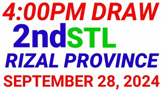 STL  RIZAL PROVINCE September 28 2024 2ND DRAW RESULT [upl. by Bish772]