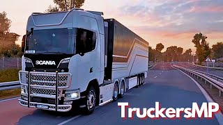 SCANIA 730S REALISTIC DRIVING IN TRUCKERS MP ETS2 [upl. by Aryl]