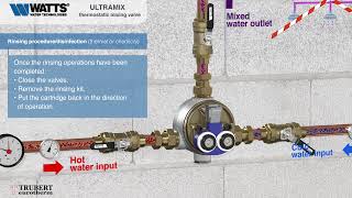 ULTRAMIX® Thermostatic Mixing Valves🔵Rinsing and Disinfection Procedure Thermal or Chemical [upl. by Ahsilam]