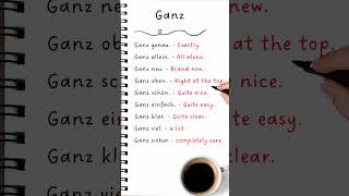 Essential German Phrases with Ganz  Speak Like a Native deutsch shorts easygerman [upl. by Saref]