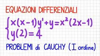 EQUAZIONI DIFFERENZIALI  lineari del primo ordine problemi di Cauchy  ED35 [upl. by Takken52]