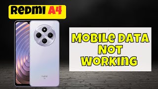 How to Fix Redmi A4 Mobile Data Not Working Problem redmia4 [upl. by Mixam]