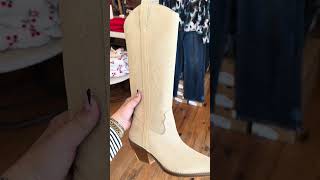 Agency Suede Tall Western Boot Cream Suede  Coconuts by Matisse [upl. by Nnauol]