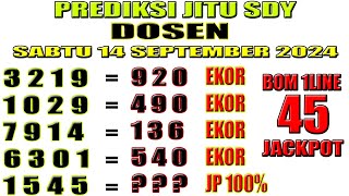 PREDIKSI SIDNEY HARI INI 14 SEPTEMBER 2024  BOCORAN TOGEL SYDNEY HARI INI  RUMUS EKOR SIDNEY [upl. by Snevets]