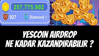 Yescoin Airdrop Nekadar Kazandırabilir [upl. by Suoiluj]