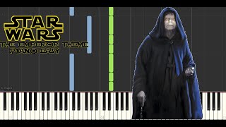 Emperor palpatine theme from Star wars Easy mode  Easy mode Piano Tutorial Midi visualizer [upl. by Arrehs]