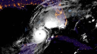 Satellite animation showing the rapid intensification of Hurricane Milton October 4 to 8 2024 [upl. by Cathyleen687]