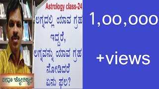 Astrology class in kannada 24ಲಗ್ನದಲ್ಲಿ ಯಾವ ಗ್ರಹ ಇದ್ದರೆಲಗ್ನವನ್ನು ಯಾವ ಗ್ರಹ ನೋಡಿದರೆ ಏನು ಫಲ [upl. by Shererd248]