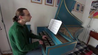 W F Bach Polonaise No 8 in e minor John Moraitis harpsichord [upl. by Aelahs45]