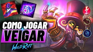 COMO JOGAR DE VEIGAR NO WILD RIFT COMBOS BUILD E DICAS GAMEPLAY EXPLICATIVA [upl. by Boris]