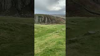 Hadrians Wall walking towards Peel Crags and Crag Lough [upl. by Nossyla651]