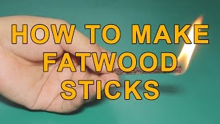 How to make fatwood sticks fire starter [upl. by Enohpets72]