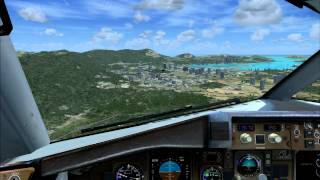 FSX CLS Boeing 767200ER PAN AM Landing Kai Tak [upl. by Meikah]