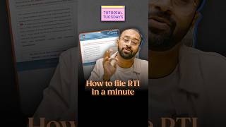 How to File RTI Application in 3 mins Online  Ft LegalSHOTS  TutorialTuesdays Ep 6 [upl. by Karilla513]